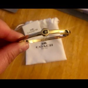 COACH Gold Hinged Bangle